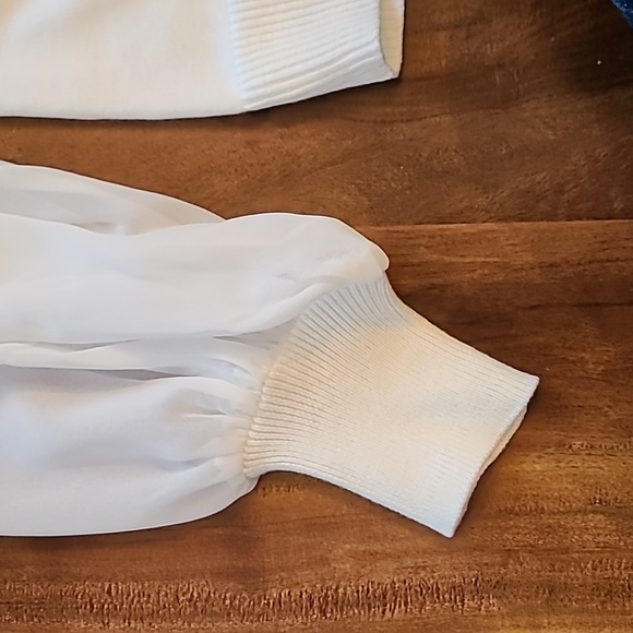 🎉Host Pick 🎉 Cece bow neck Chiffon sleeve sweater top - Picture 8 of 11